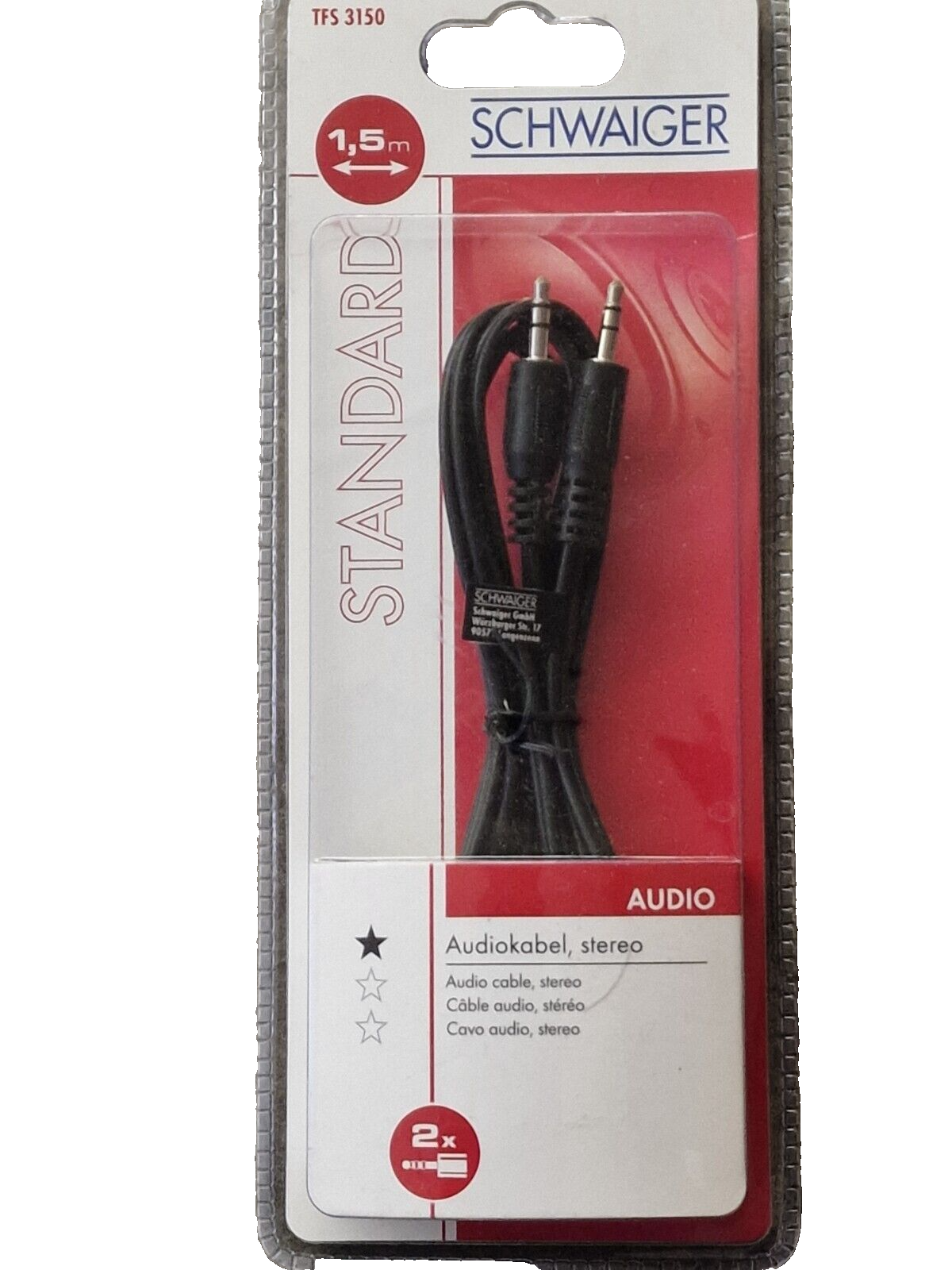 Schwaiger TFS 3150 Audiokabel Stereo 1,5 Meter